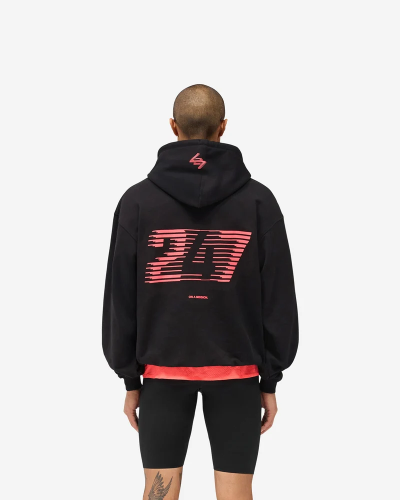 247 New York Hoodie - Black Pink