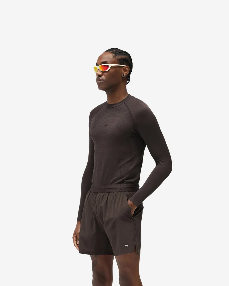 247 Uprising Long Sleeve Seamless T-Shirt - Chocolate
