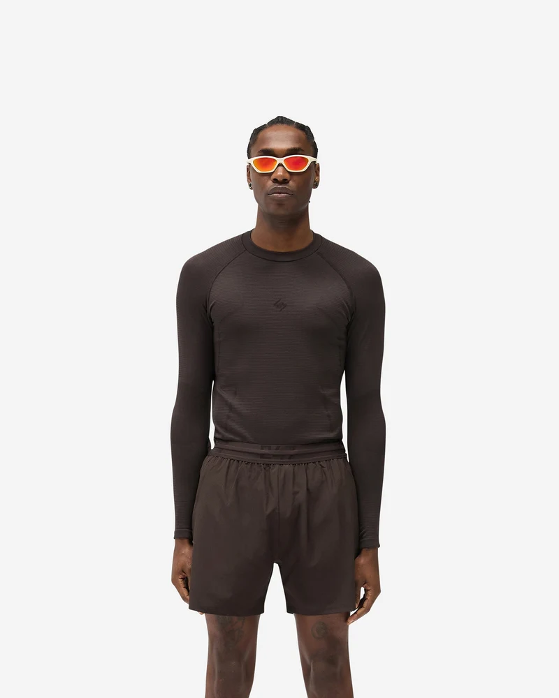 247 Uprising Long Sleeve Seamless T-Shirt - Chocolate