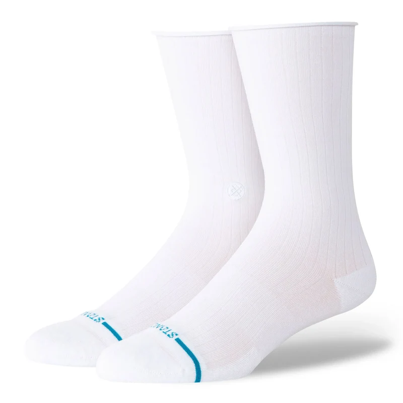Wmns Rolled Solid Crew Socks