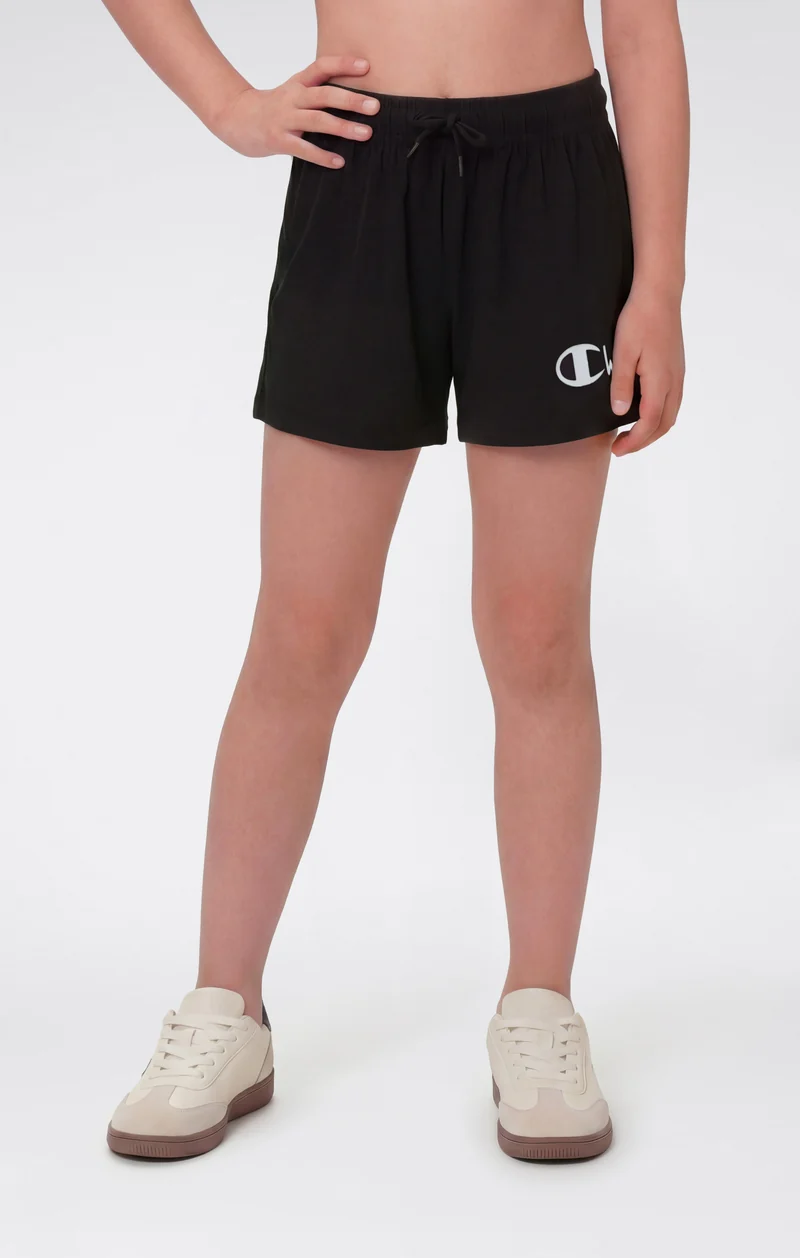Girls’ Cotton Shorts with Maxi Logo