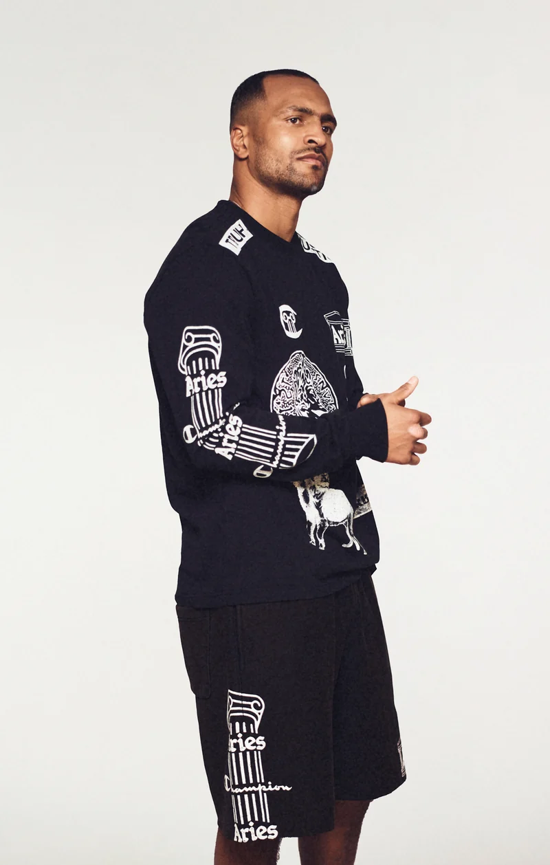 Unisex Graphic Long Sleeve T-Shirt Aries x Champion