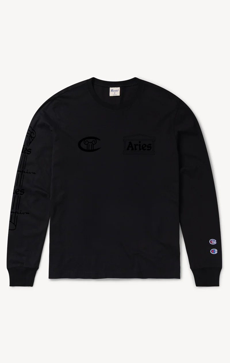 Unisex Logo Long Sleeve T-Shirt Aries x Champion
