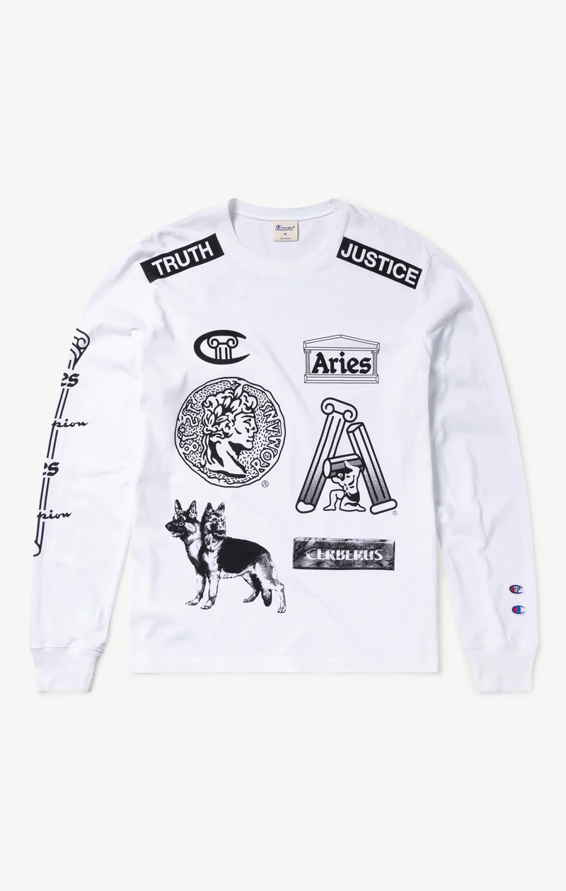 Unisex Graphic Long Sleeve T-Shirt Aries x Champion