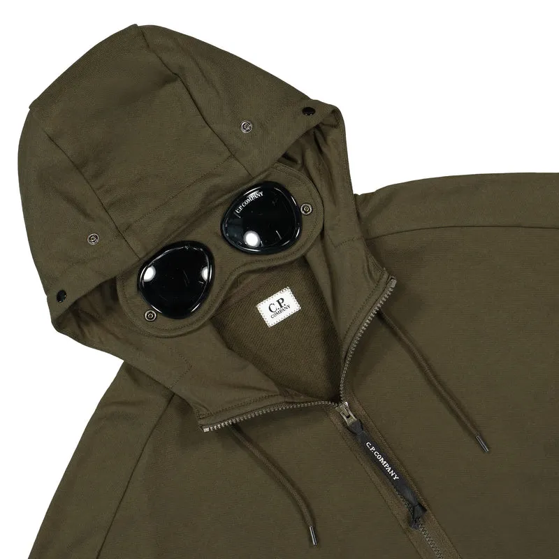 Diagonal Raised Fleece Google Hoodie
