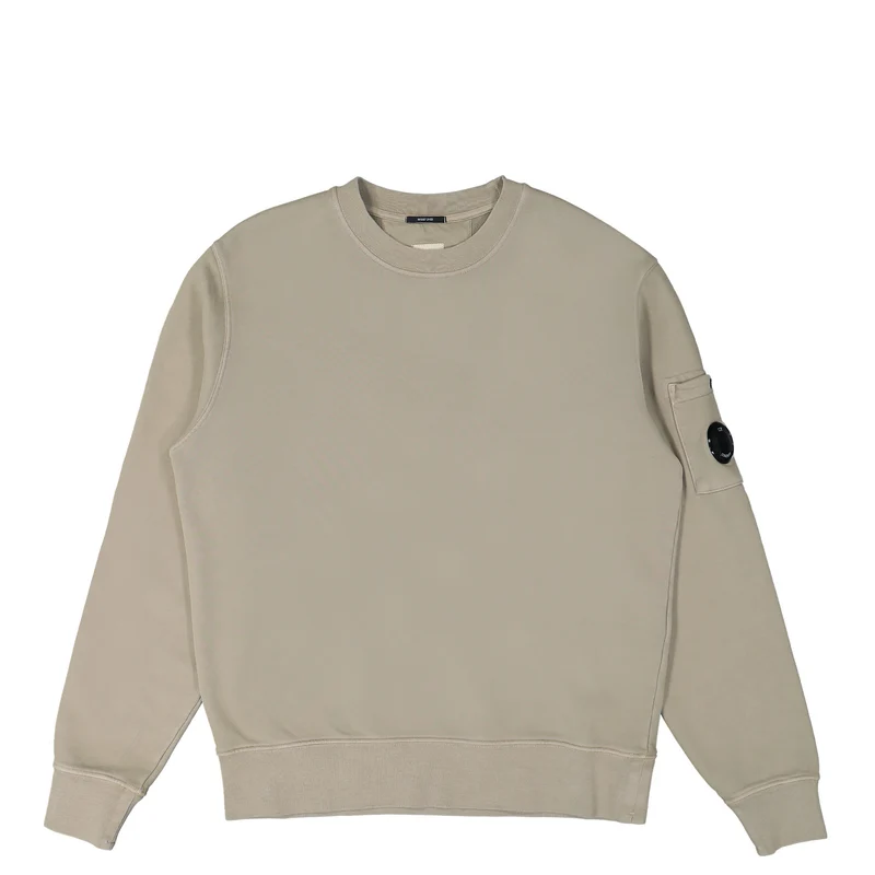 Brushed Emerized Diagonal Fleece Crewneck