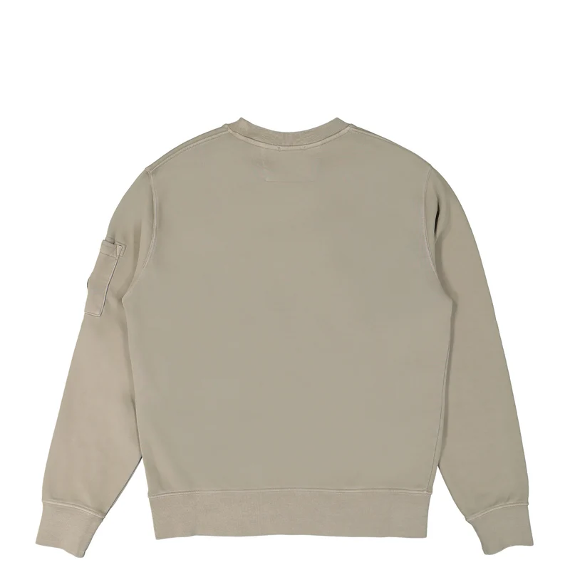 Brushed Emerized Diagonal Fleece Crewneck