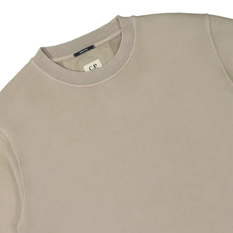 Brushed Emerized Diagonal Fleece Crewneck