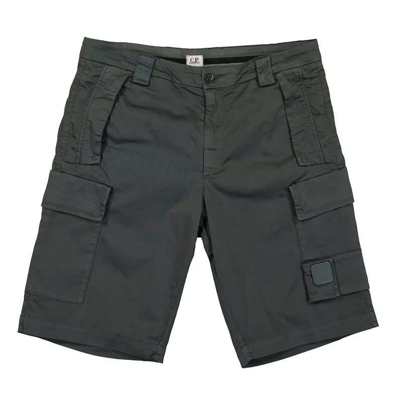 Stretch Sateen Cargo Shorts