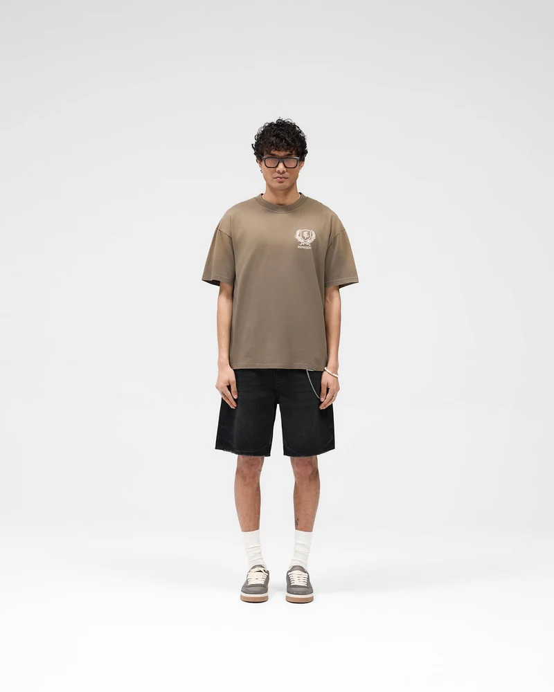 Crest T-Shirt - Dark Taupe