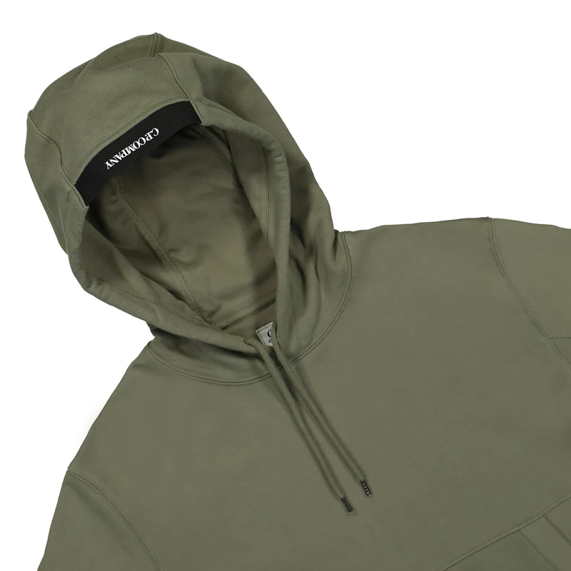 Diagonal Raised Fleece Pullover Hoodie