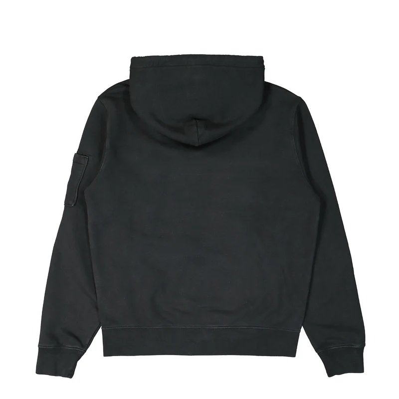 Brushed and Emerized Diagonal Fleece Hoodie