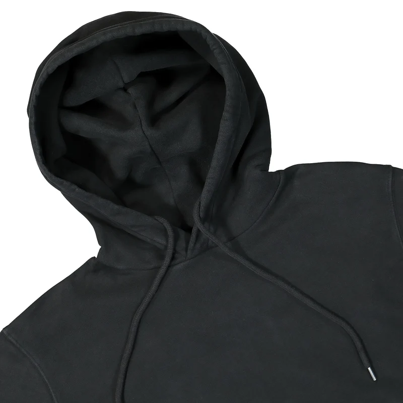Brushed and Emerized Diagonal Fleece Hoodie