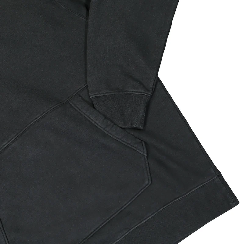 Brushed and Emerized Diagonal Fleece Hoodie