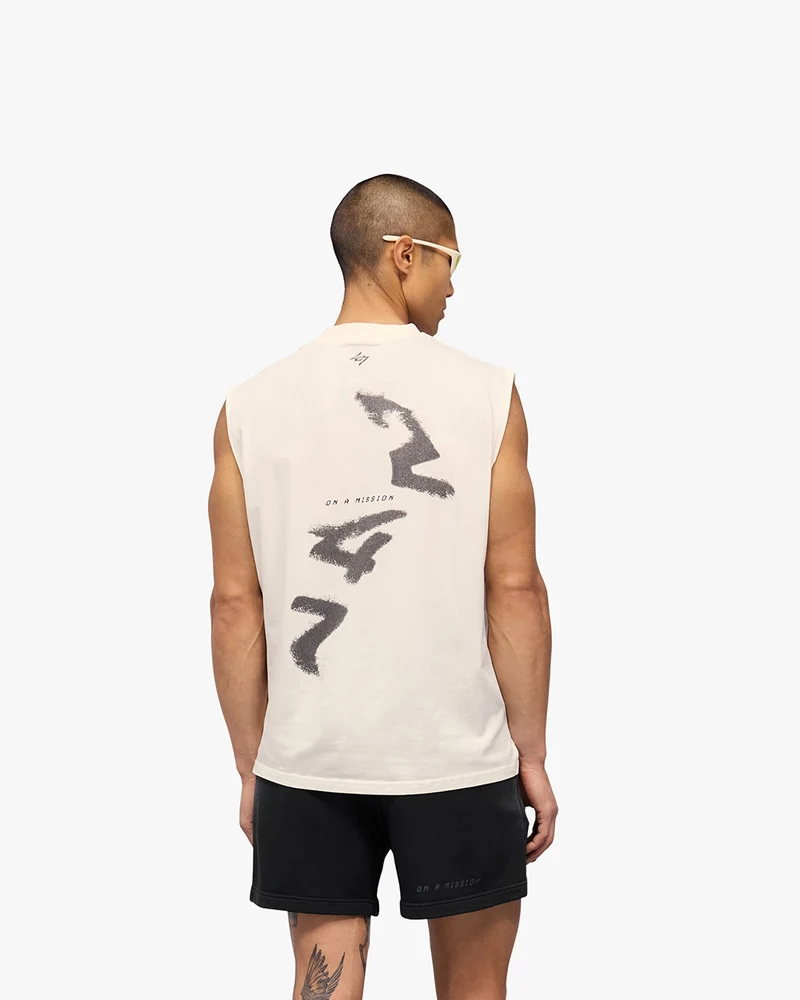 247 Motion Oversized Tank - Flat White