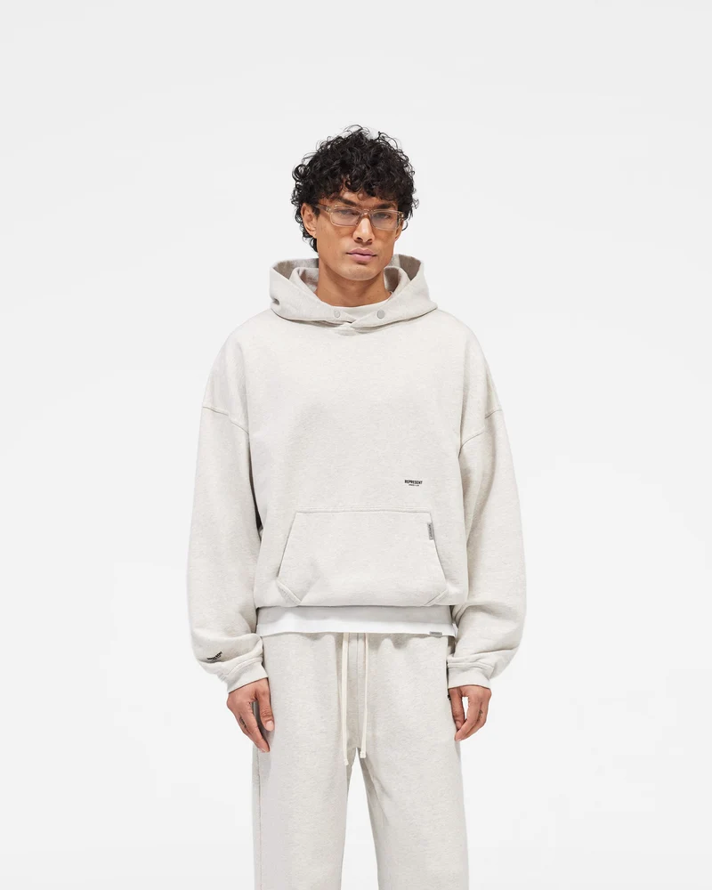 Micro Owners Club Hoodie - Cream Marl