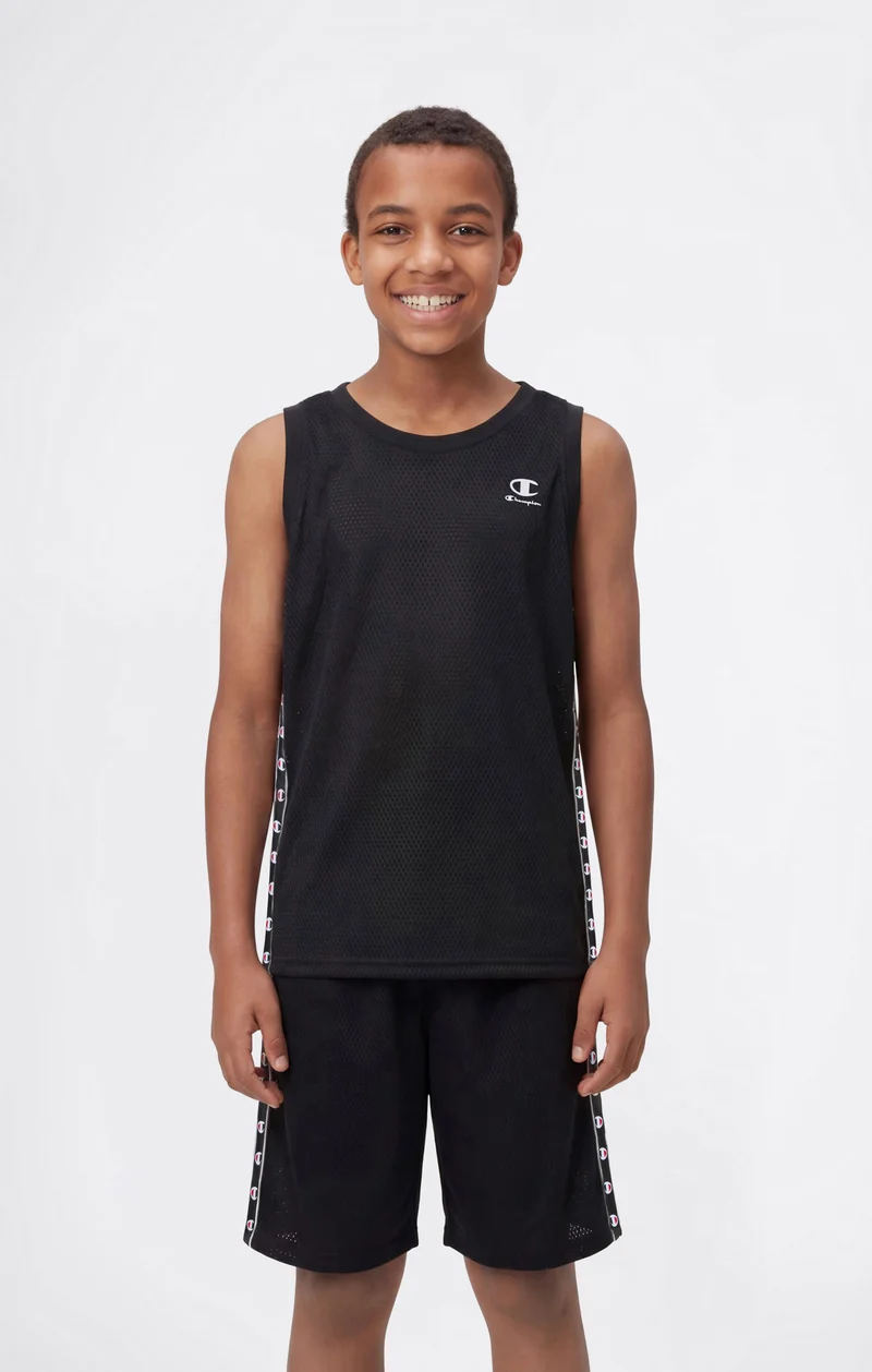 Boys’ Mesh Tank with Tape Logo