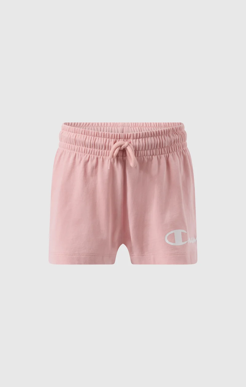 Girls’ Cotton Shorts with Maxi Logo
