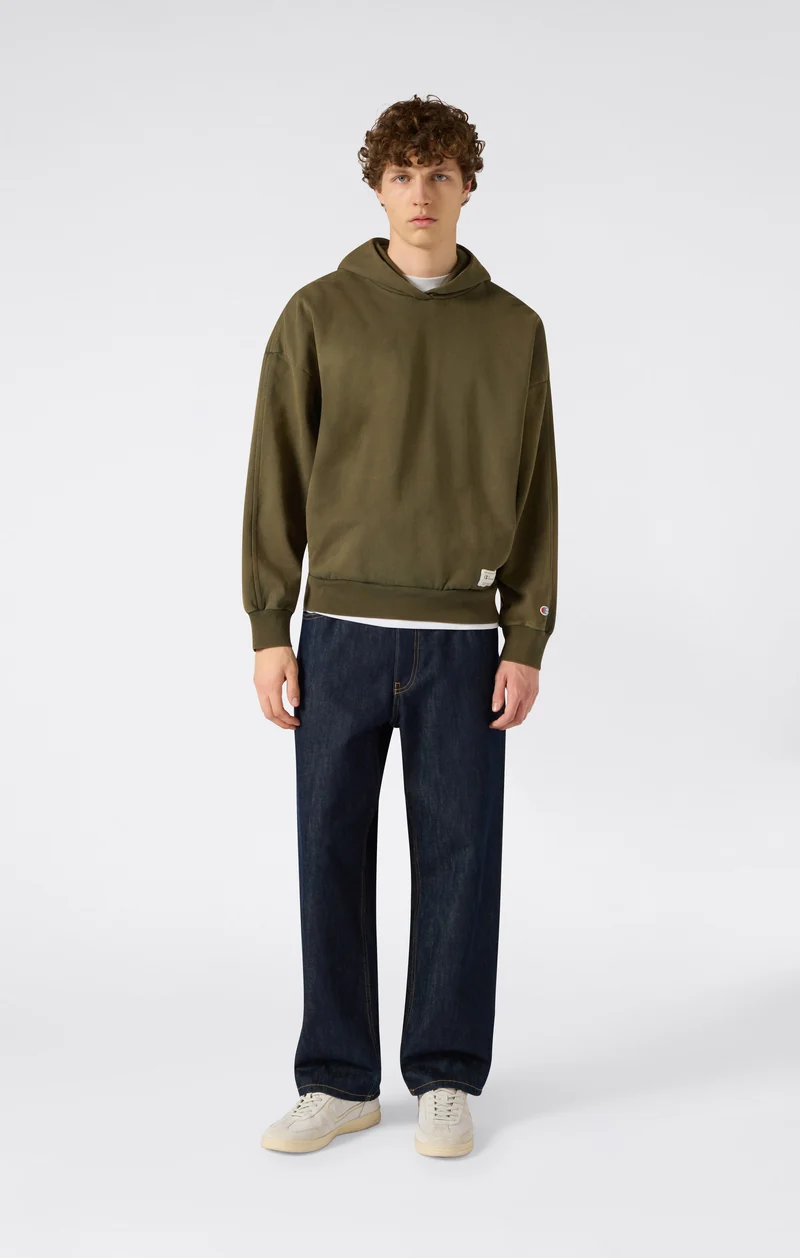 Men’s Hooded Sweatshirt with Washed Effect