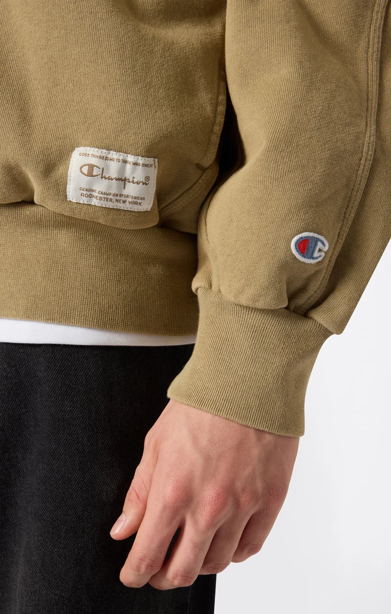 Men’s Hooded Full Zip Sweatshirt with Washed Effect