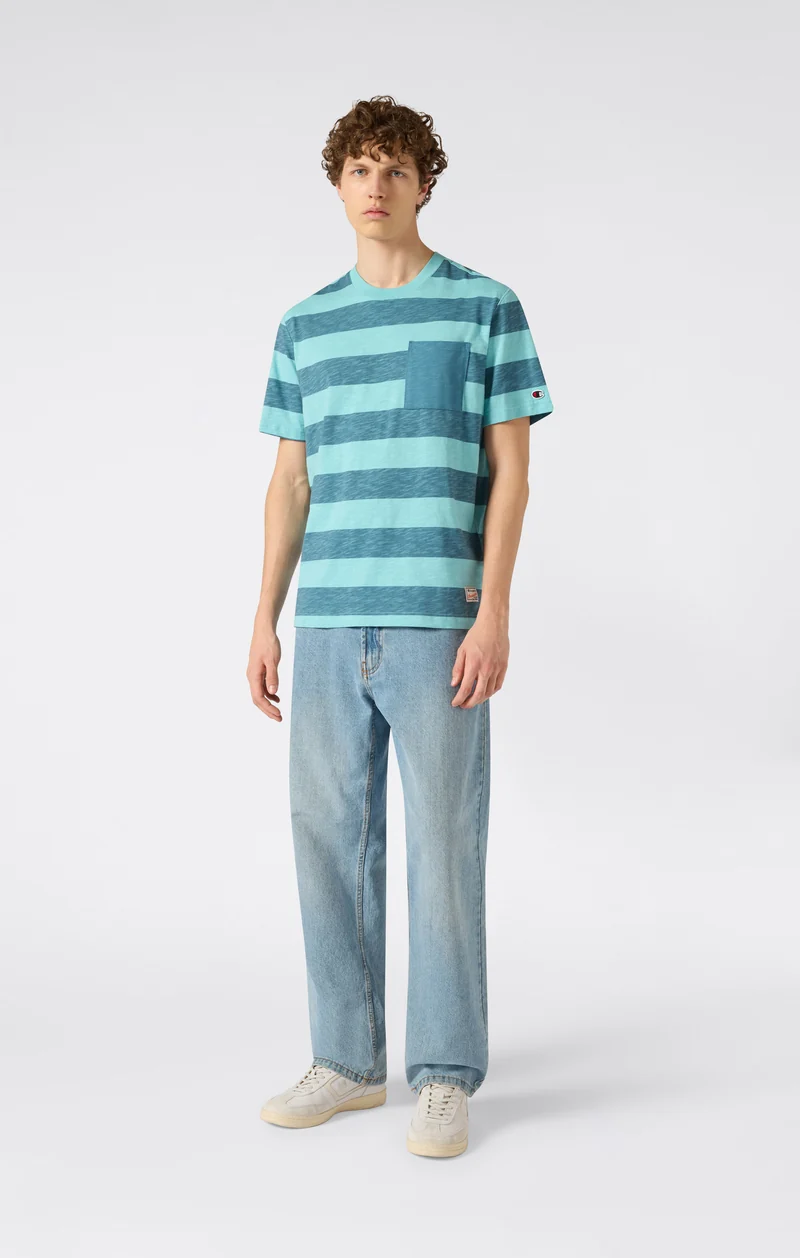 Men’s Striped T-Shirt with Pocket