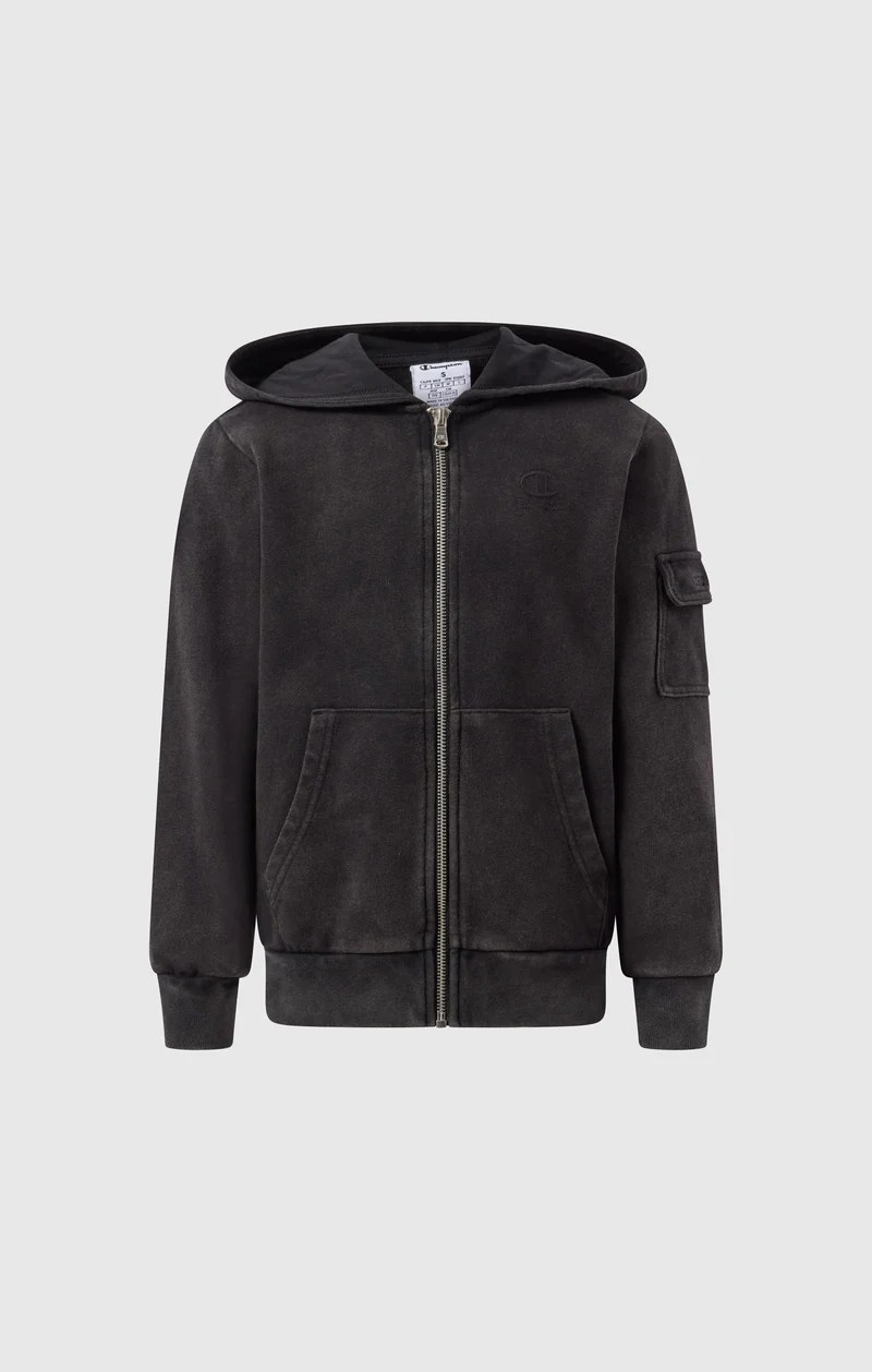 Boys’ Washed Effect Full Zip Hooded Sweatshirt Icons