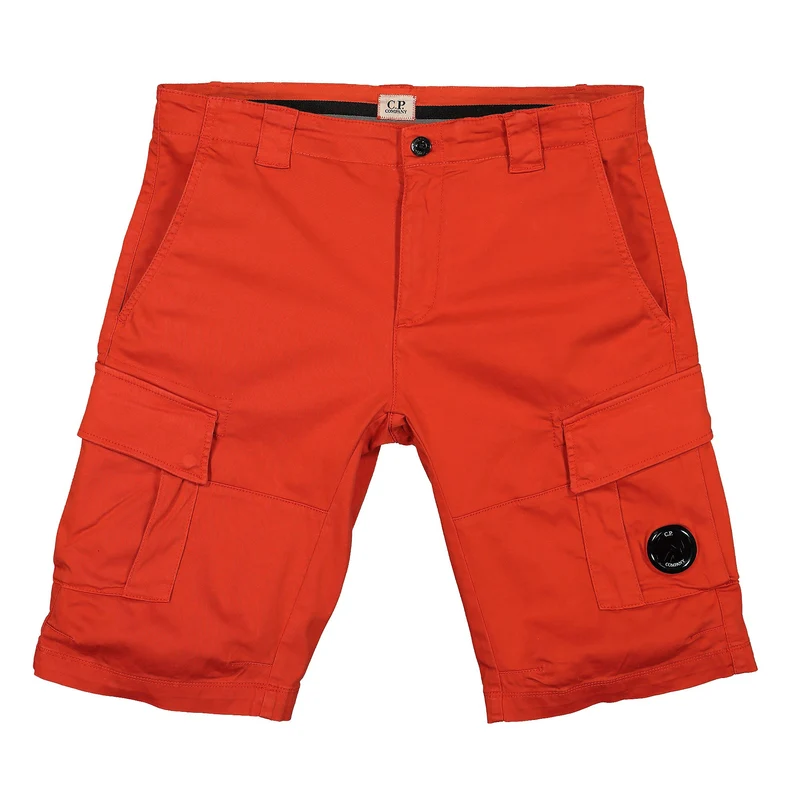 Stretch Sateen Cargo Shorts