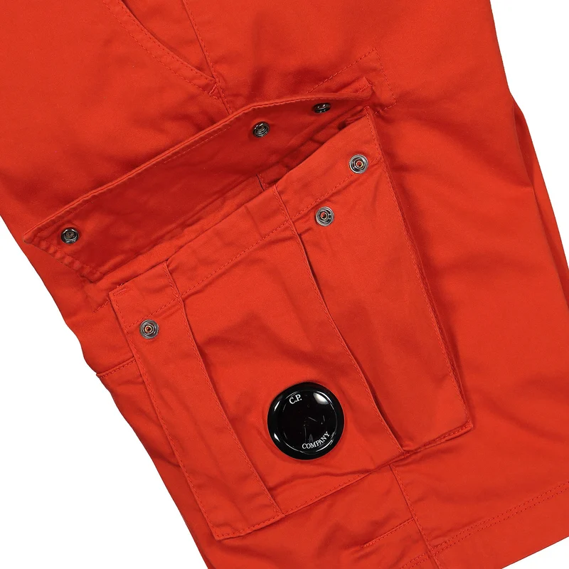 Stretch Sateen Cargo Shorts