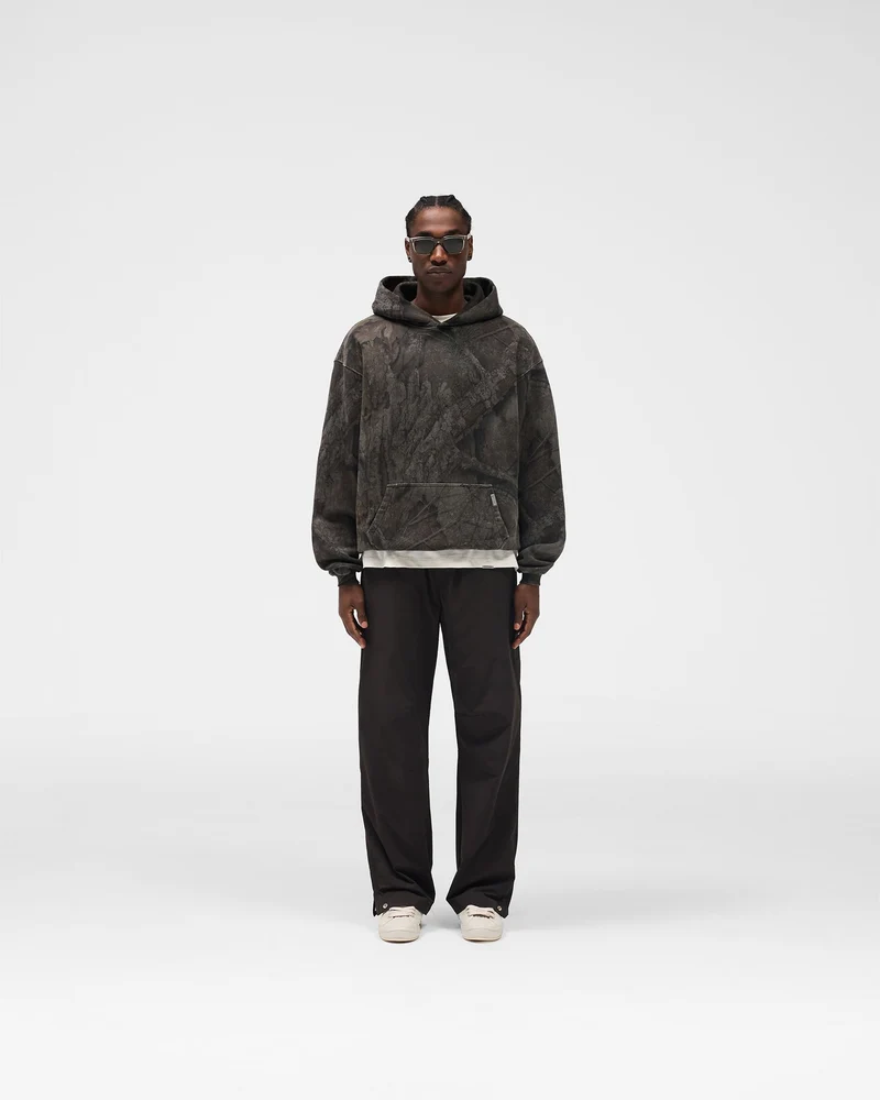 Initial Overdye Realtree® Oversized Hoodie - Overdyed Black