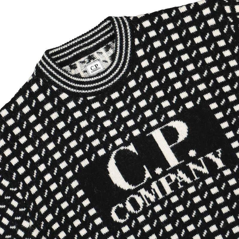 Wool Jacquard Crew Neck