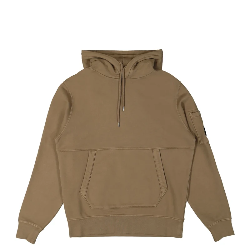 Brushed Emerized Diagonal Fleece Hooded Sweater