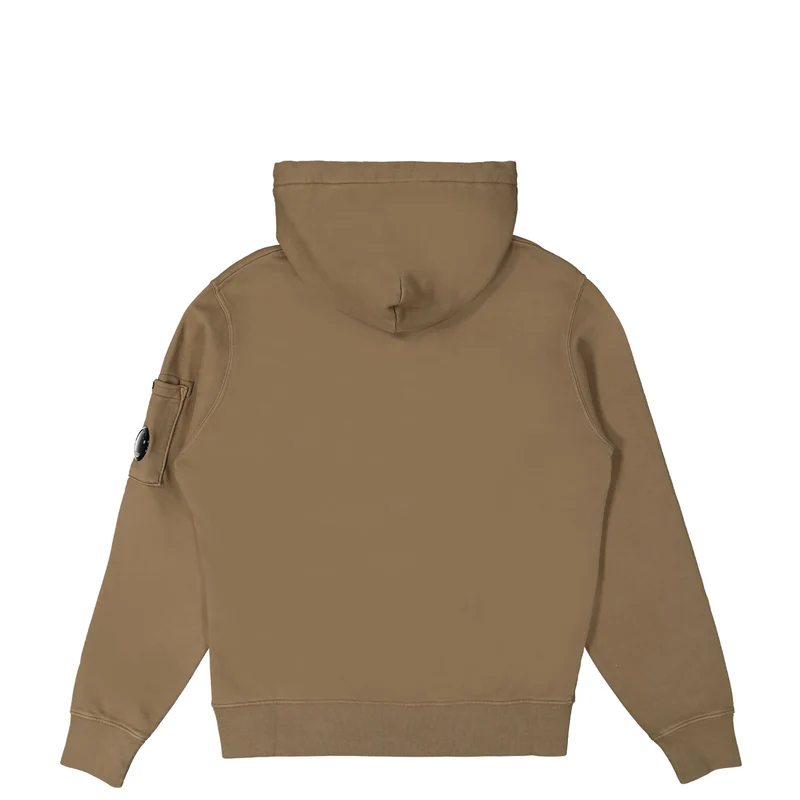 Brushed Emerized Diagonal Fleece Hooded Sweater