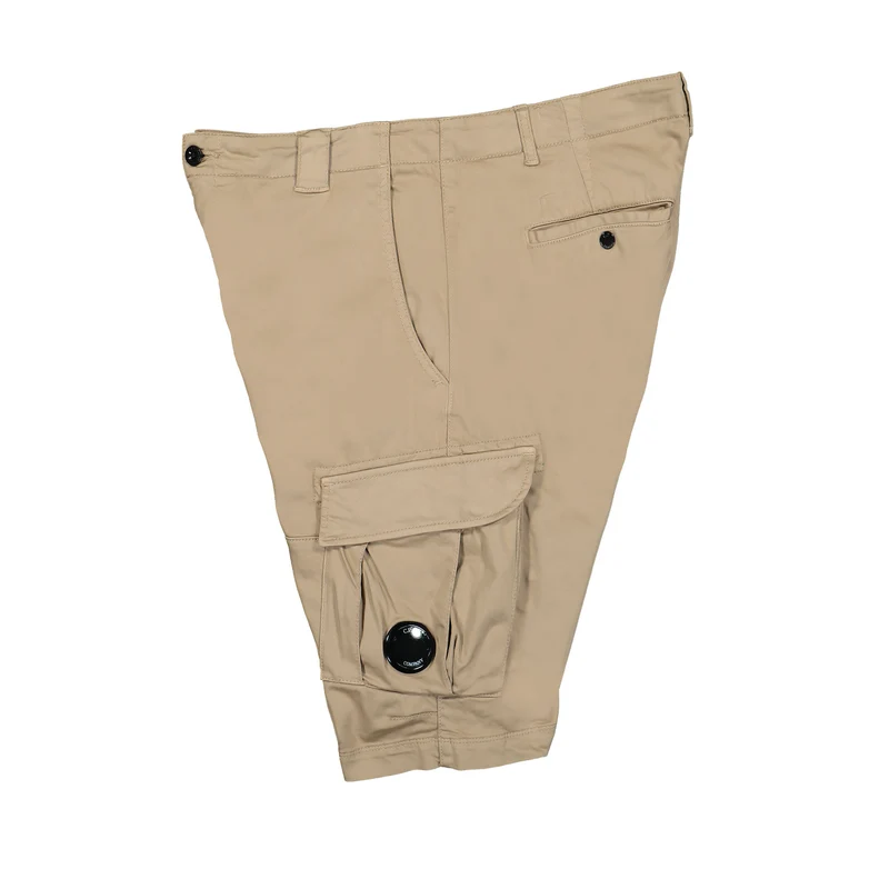 Stretch Sateen Cargo Shorts