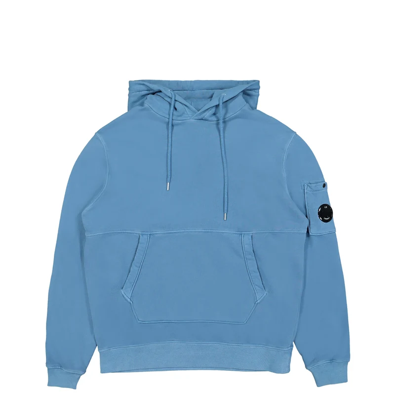 Brushed and Emerized Diagonal Fleese Hoodie