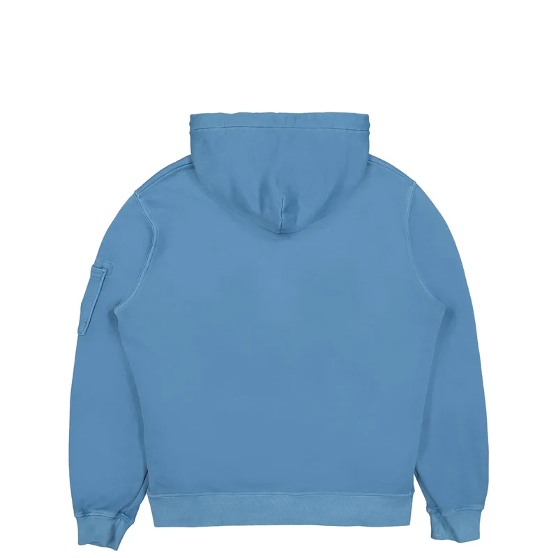 Brushed and Emerized Diagonal Fleese Hoodie