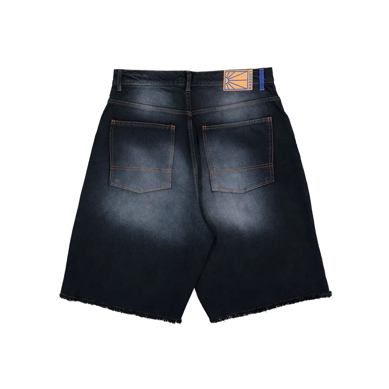 Sun Dyed Baggy Denim Shorts