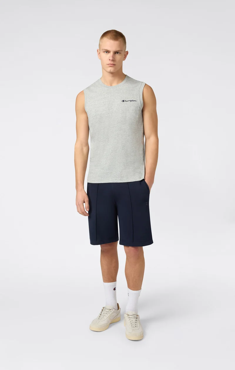 Men’s Cotton Tank Top with Small Logo Icons