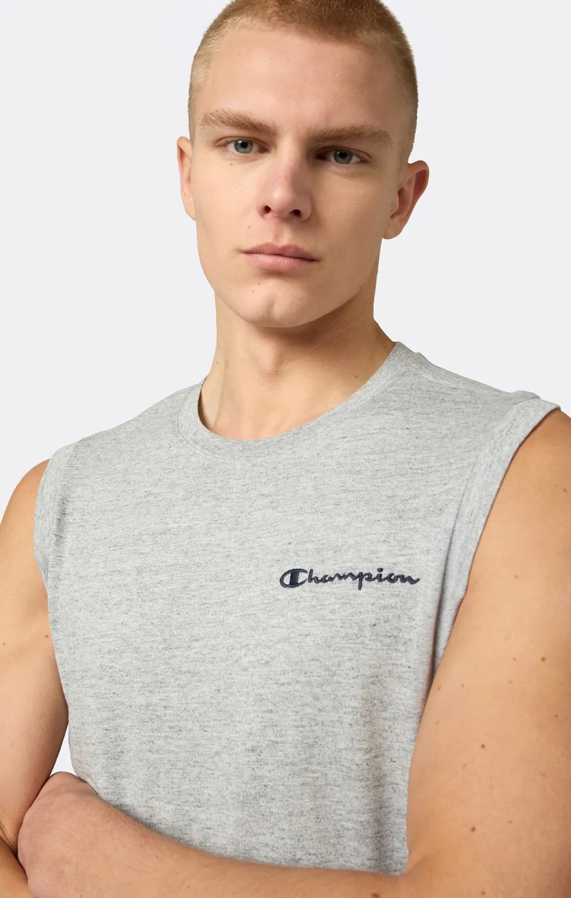 Men’s Cotton Tank Top with Small Logo Icons