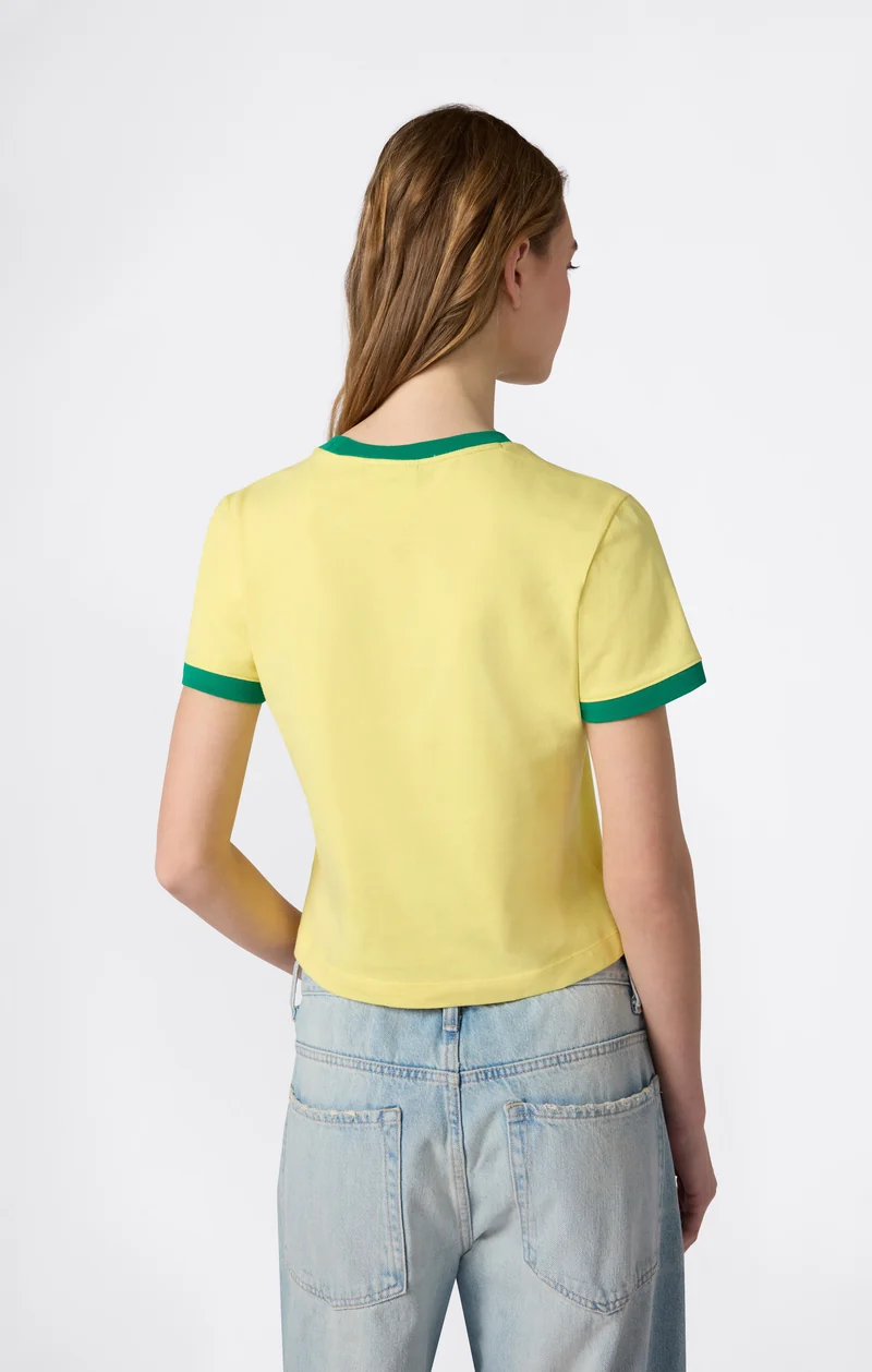 Women’s Crewneck T-Shirt with Contrast Logo