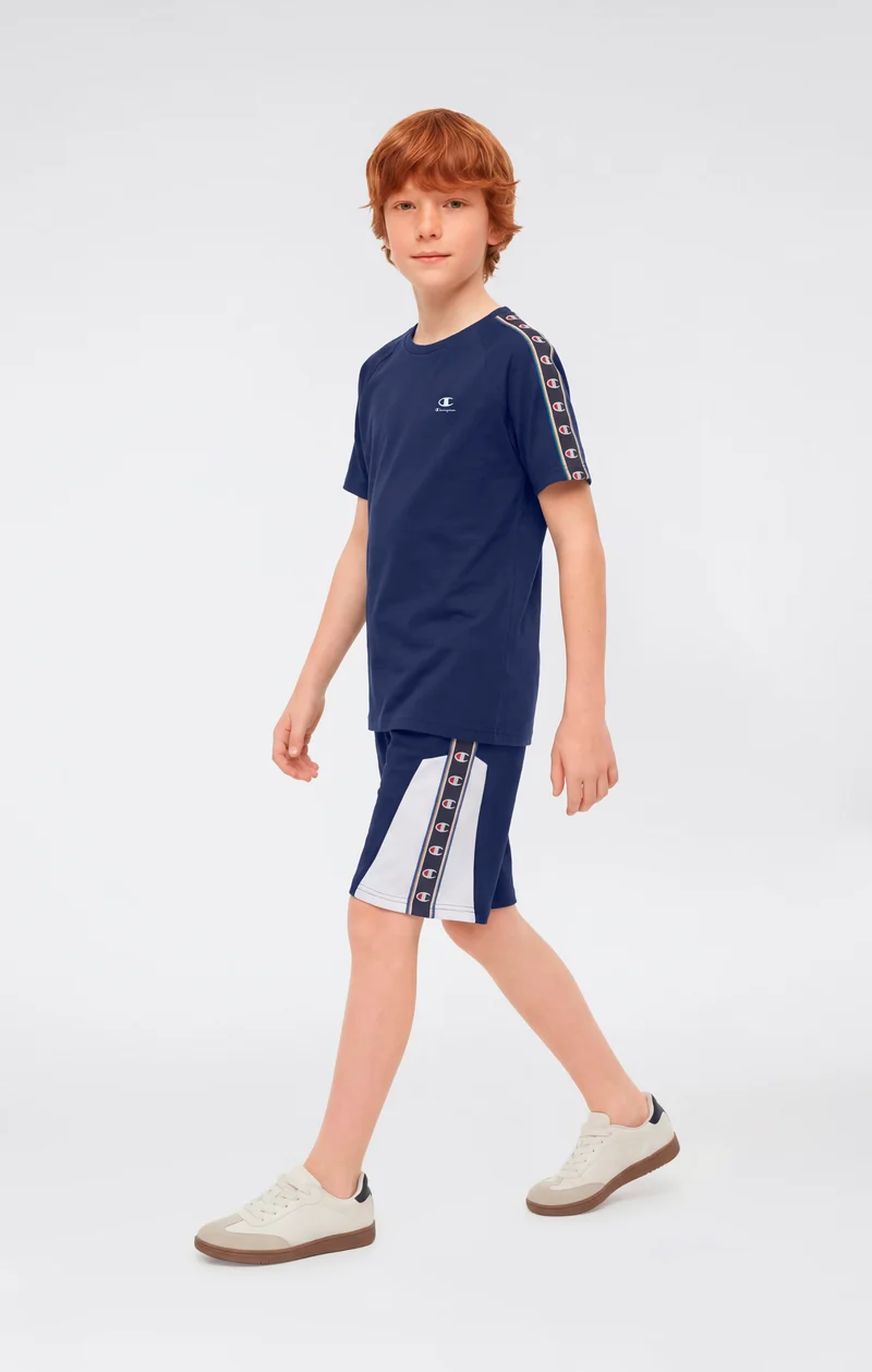 Boys’ Crewneck T-Shirt with Tape Logo