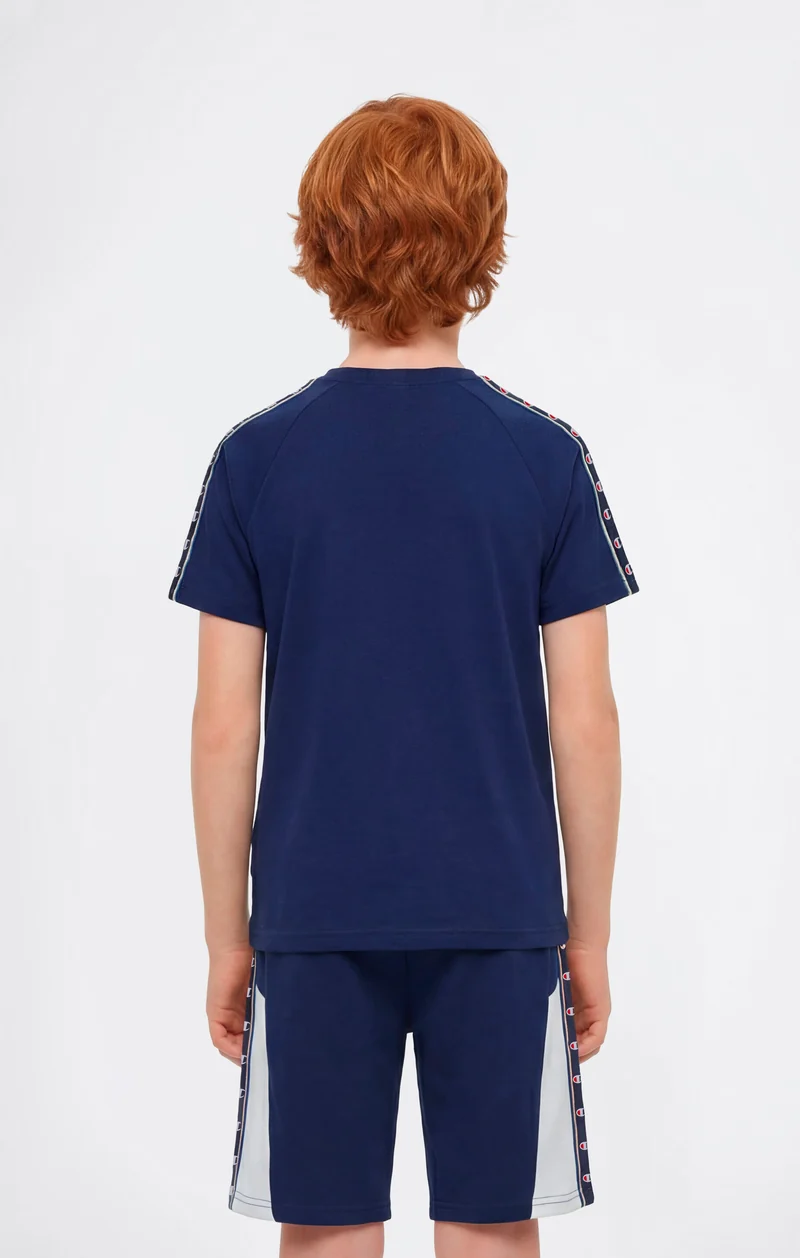 Boys’ Crewneck T-Shirt with Tape Logo