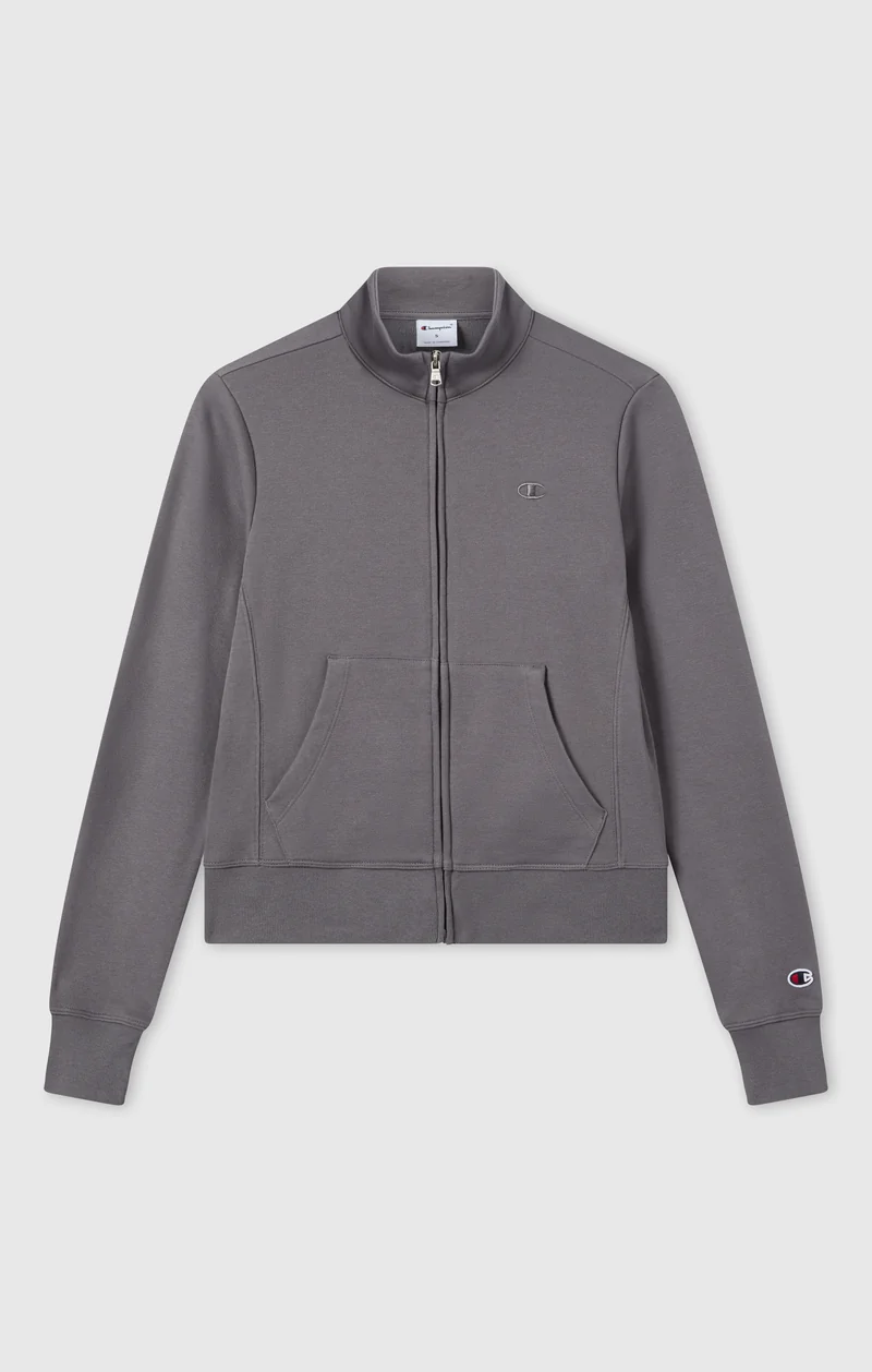Women’s Lightweight Full Zip Sweatshirt with Tonal Embroidered “C” Logo Icons