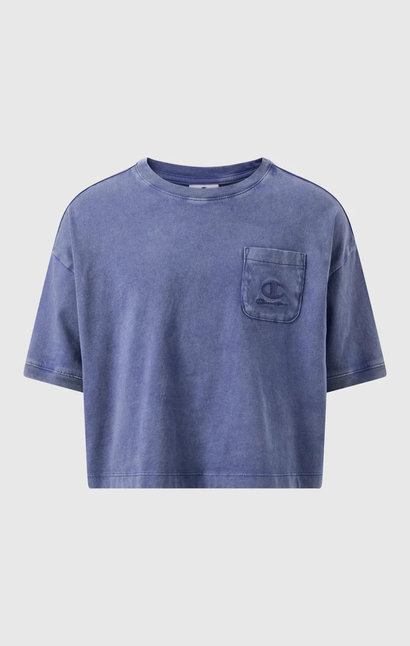 Girls’ Washed Effect Crop T-Shirt Icons