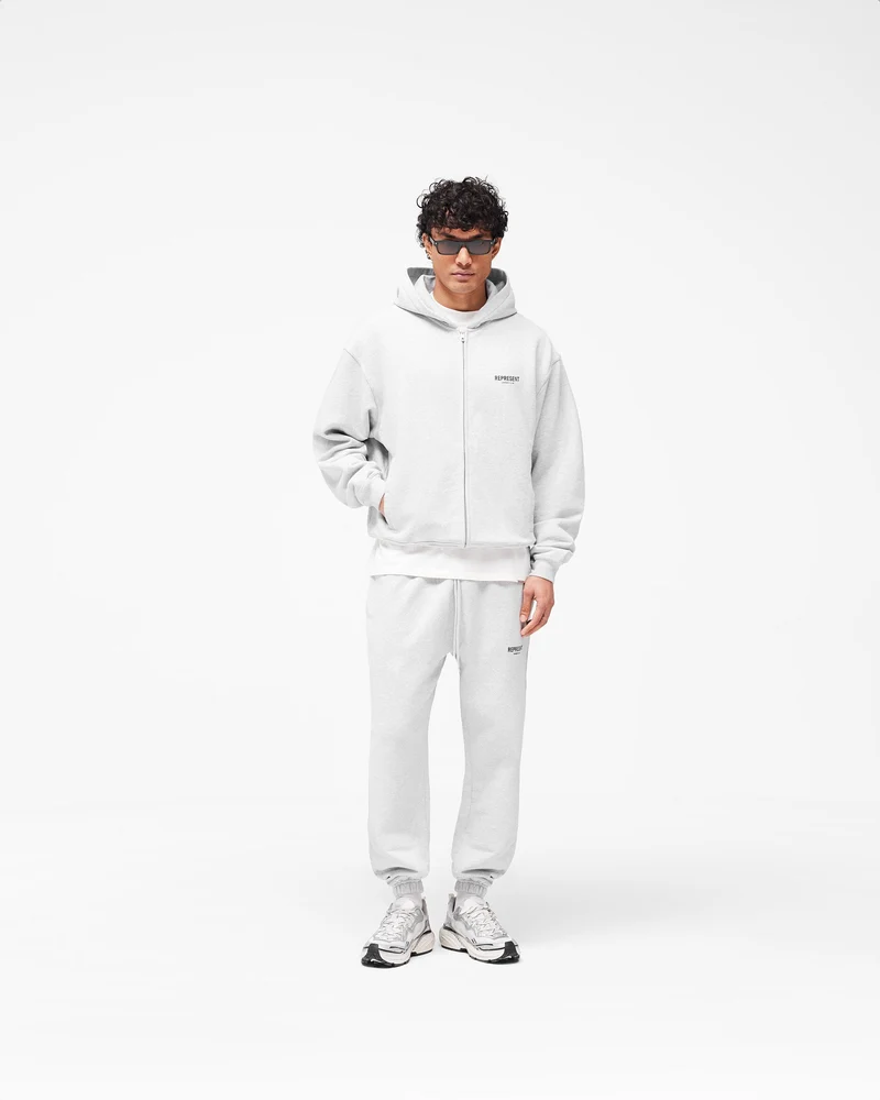 Represent Owners Club Zip Hoodie - Ash Grey