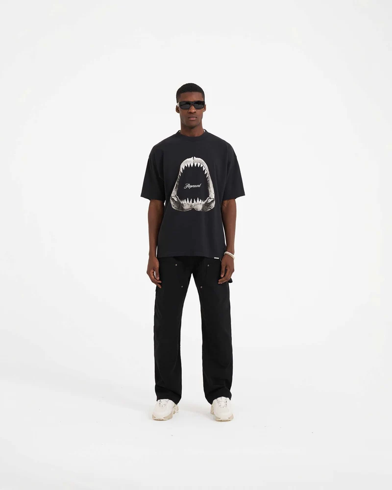 Shark Jaws T-Shirt - Off Black