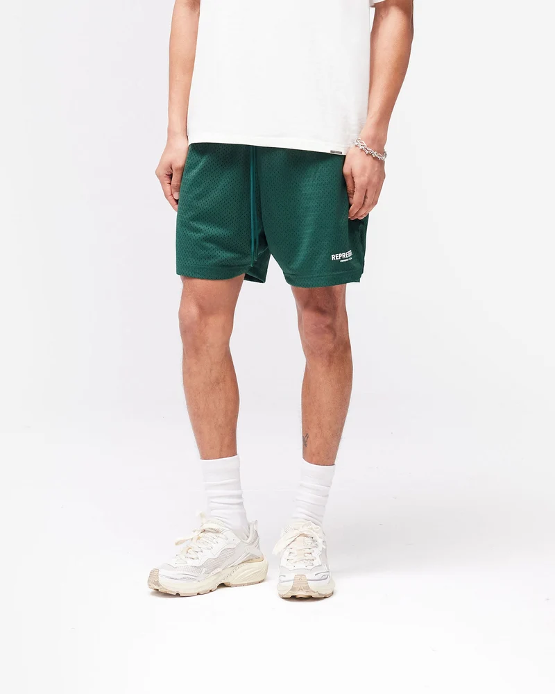 Represent Owners Club Mesh Shorts - Racing Green