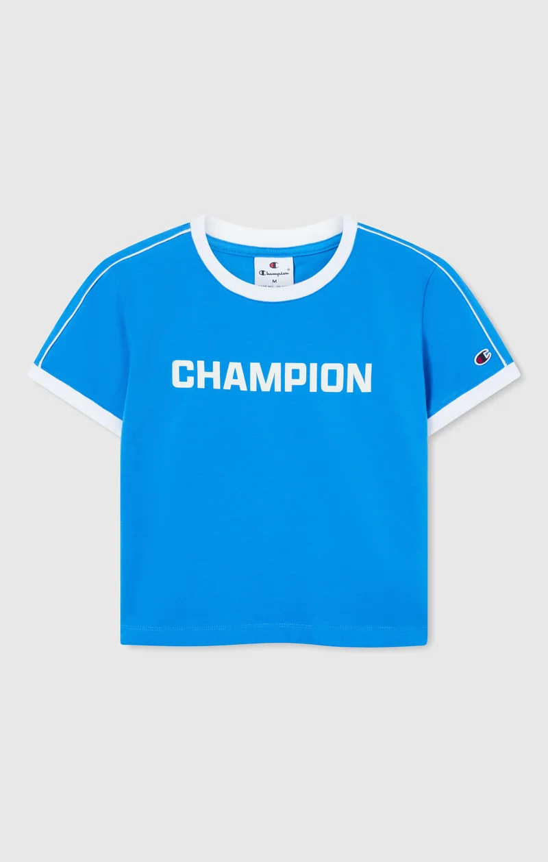 Women’s Crewneck T-Shirt with Contrast Logo