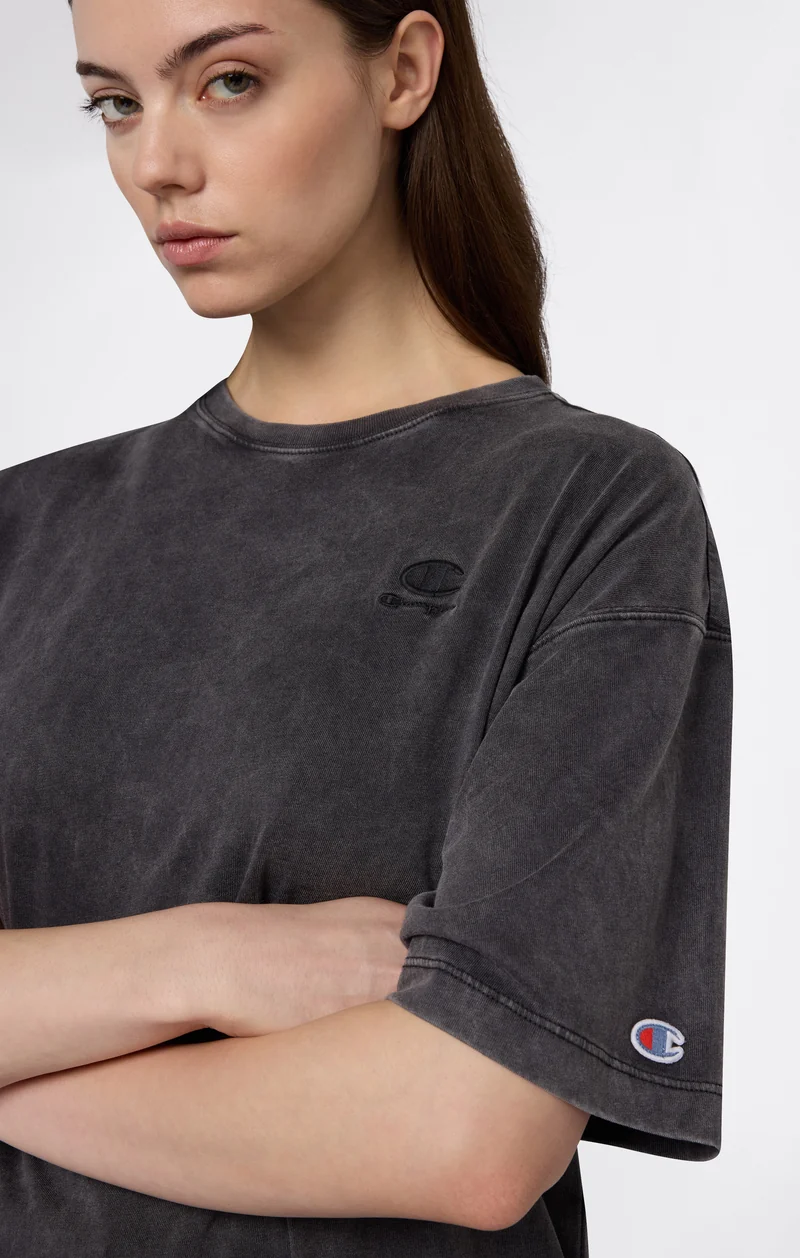 Women’s Washed Effect Crewneck T-Shirt Icons