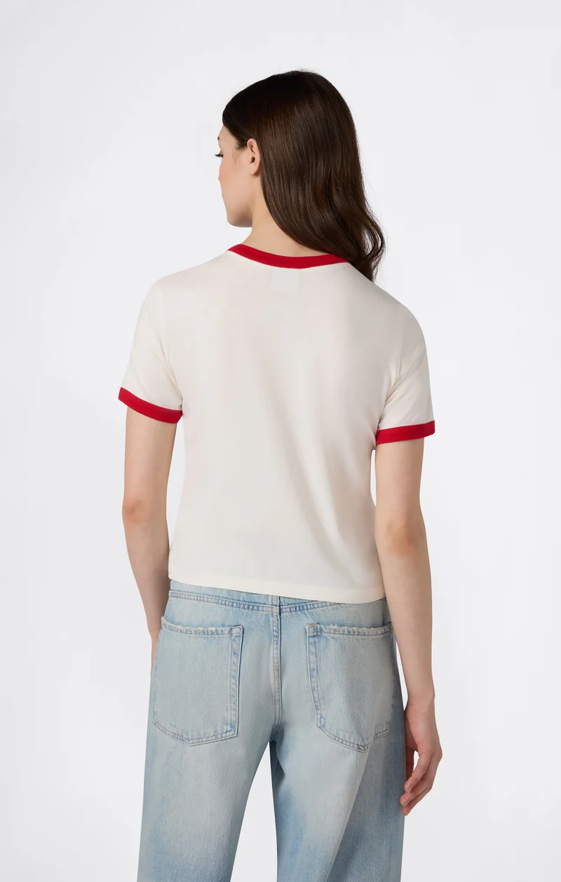 Women’s Cropped Ringer T-Shirt with Graphic