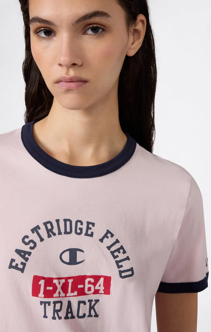 Women’s Cropped Ringer T-Shirt with Graphic